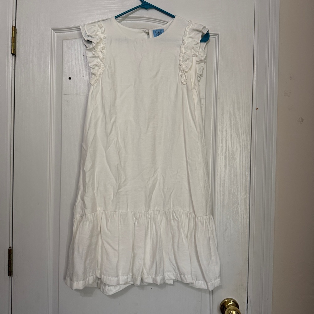 CeCe White Ruffle Sleeve Casual Dress